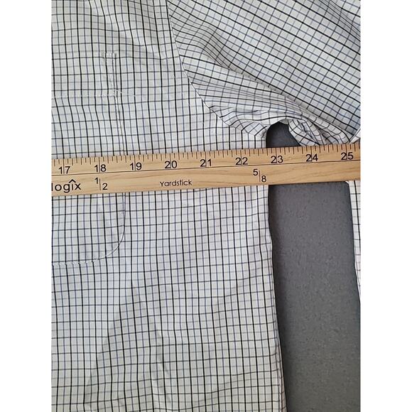 Orvis Men’s Dress Shirt M – White with Gray & Black Check – Cotton – EUC - Picture 6 of 9